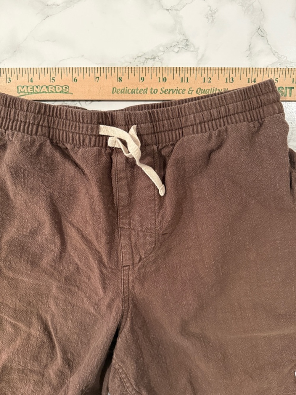 Rhythm Drawstring Shorts Vintage Y2K Inspired Brown Skate Surf Size 33 - Picture 5 of 7